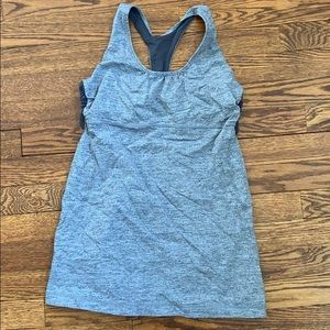 Lululemon turbo tank in heathered coal (gray)
